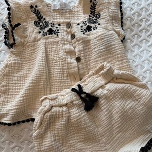 RZ By Rachel Zoe matching toddler short set